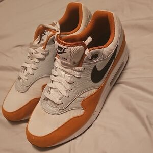 Nike Air Max White and Orange Sneakers Mens Size 12